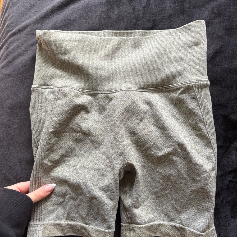 Gym shorts y2k no front inseam Gymshark Women's Heather Gray Bike Shorts